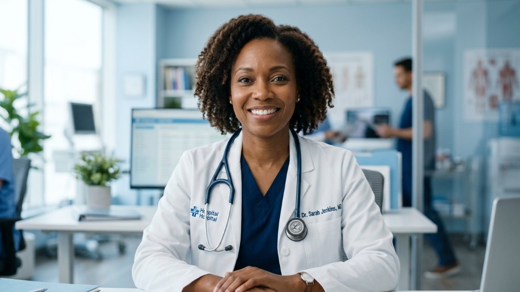 AAPC-certified Macralytics clinician in a hospital office
